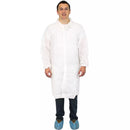 Disposable Poly Lab Coat- DLWH-(SIZE)-ENP-EW - 30/CS